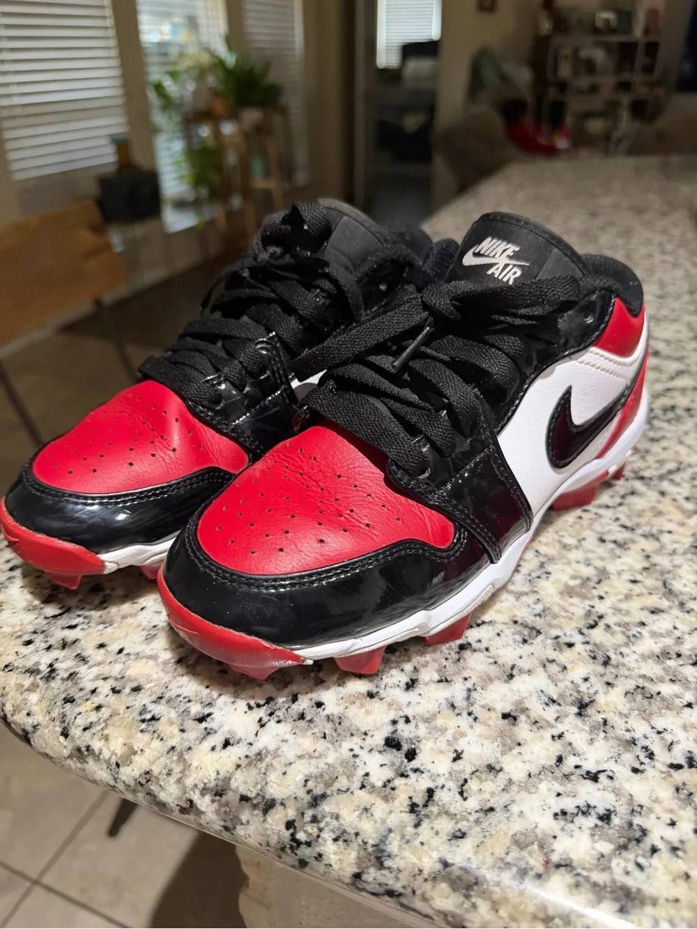 Jordan Kids Red Black White Cleats Sneakers